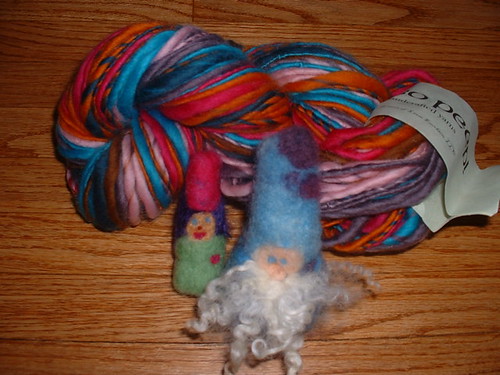 Bo peep hand-painted hand-spun yarn, and the gnomes that rule the Land of Beautiful yarn