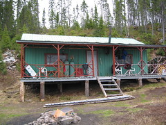 Outpost cabin on Lac Larouche.