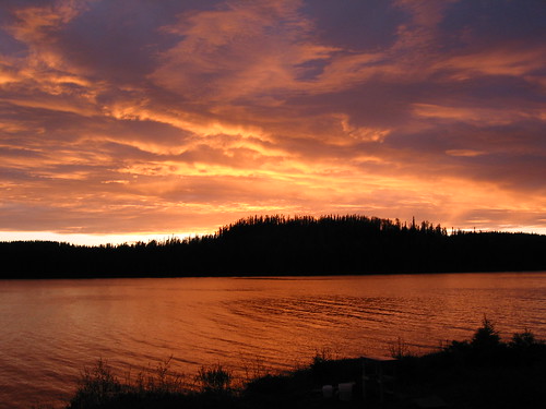 Thursday's sunset on Lac Larouche.