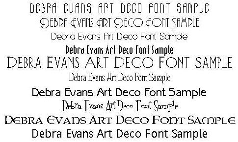 Art Deco Fonts considered for card.